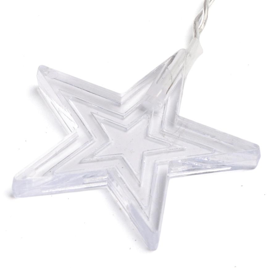 Aigostar - LED välistingimuste valgusketi 168xLED/8 funktsiooniga 3x1,5m IP44 soe valge tähekujulised