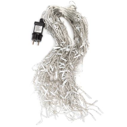 Aigostar - LED välisvalguskett 300xLED/8 funktsiooni 15x0,4 m IP44 külmvalge