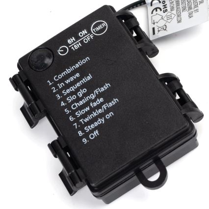 Aigostar - LED-välisvalguskett 50×LED / 8 režiimi, 3×AA, 5,3 m, IP44, külmvalge