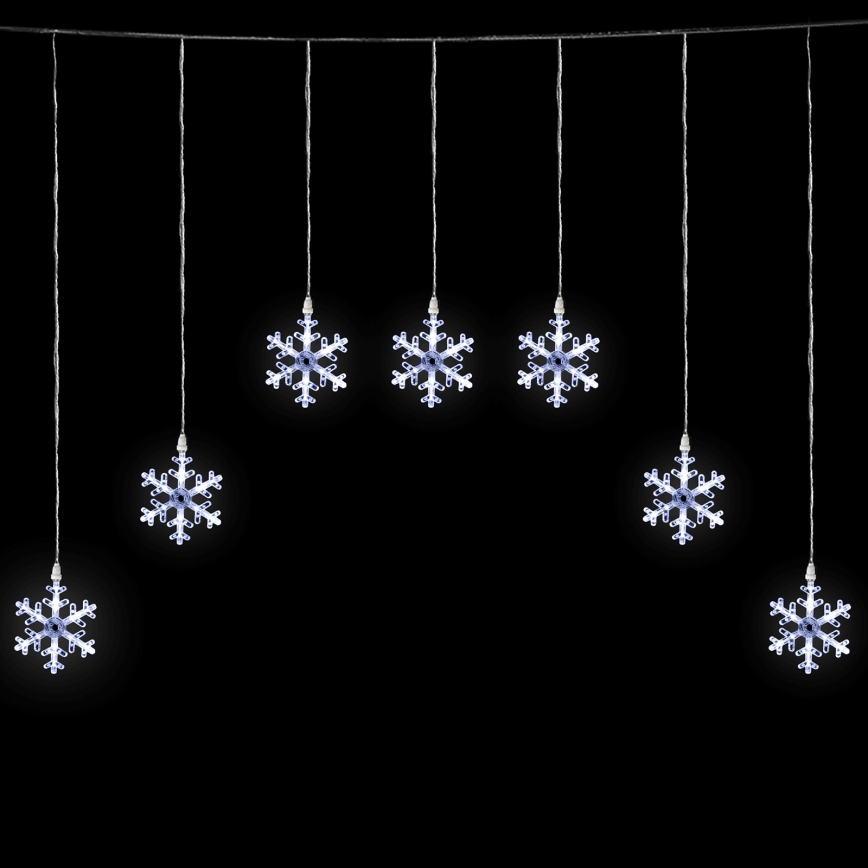 Aigostar - LED välisvalguskett 84xLED/8 funktsiooni 1,2x1m IP44 külmvalge lumehelbed