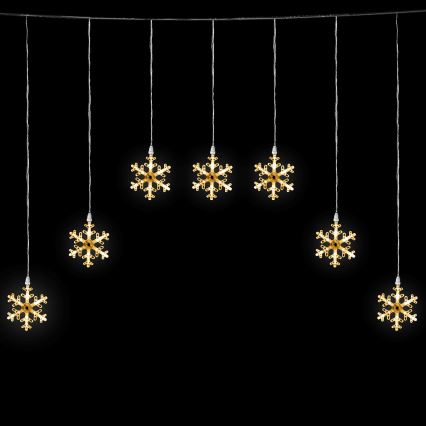 Aigostar - LED välistingimustesse mõeldud valguskett 84xLED/8 funktsiooniga 1,2x1m IP44 soe valge, lumekujulised ripatsid