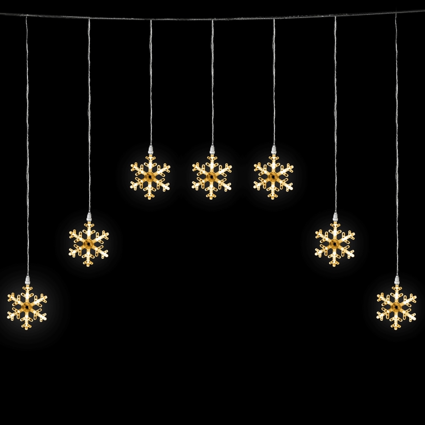 Aigostar - LED välistingimustesse mõeldud valguskett 84xLED/8 funktsiooniga 1,2x1m IP44 soe valge, lumekujulised ripatsid