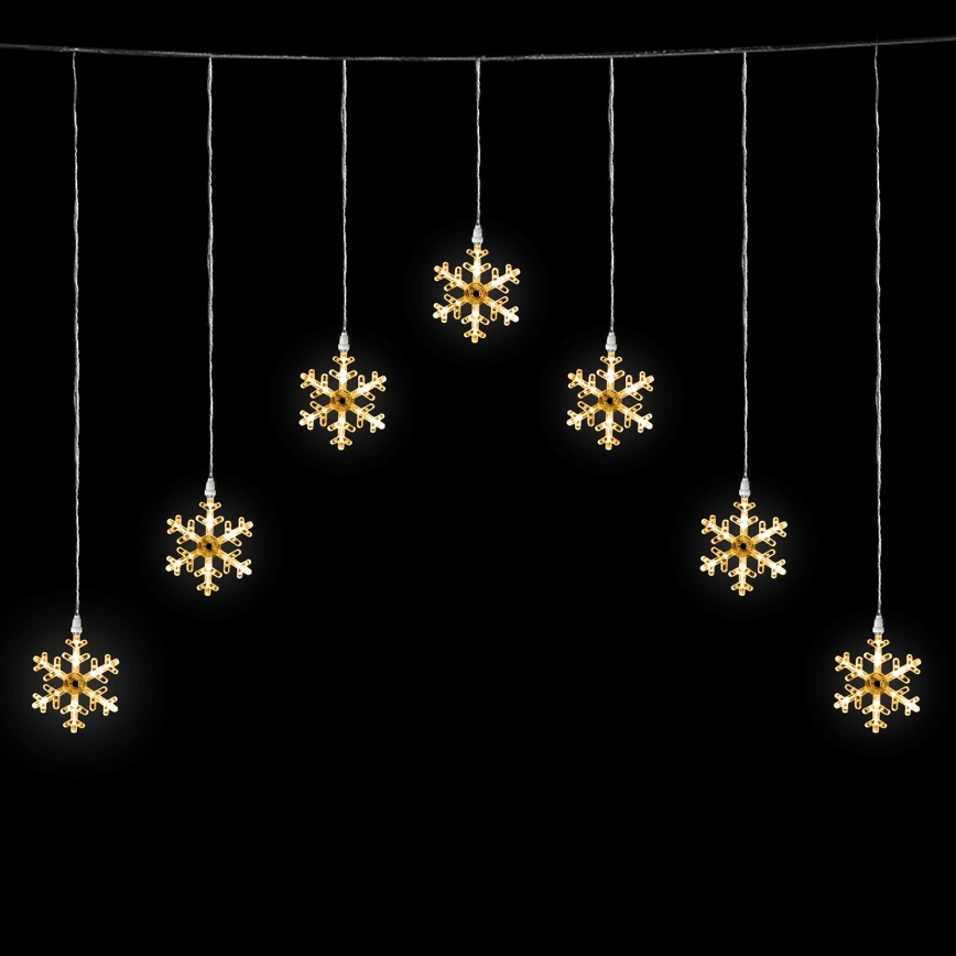 Aigostar - LED välikett 84xLED/8 funktsiooni 1,2x1m IP44 soe valge lumihelbed