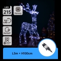 Aigostar - LED-välitingimuste jõulukaunistus LED/3,6W/31/230V 6500K 105 cm IP44 põhjapõder