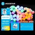 Aigostar - LED-välitingimuste jõulukaunistusrida 50xLED/3xAA/8 režiimi 5,3 m IP44 mitmevärviline