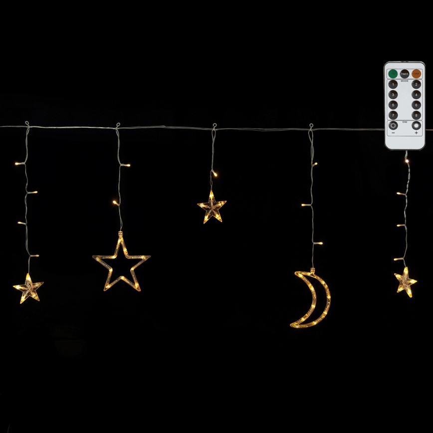 Aigostar - LED välivalguskett 120×LED / 6 W / 230 V / 8 režiimi, 3×0,6 m, IP44, soe valge + kaugjuhtimispult