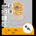 Aigostar - LED välitingimuste jõulukett 1500xLED/8 funktsiooni 78m IP44 soe valge