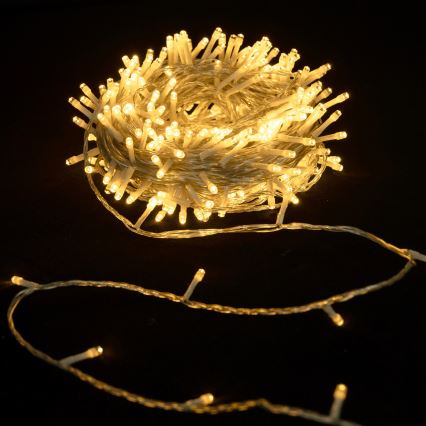 Aigostar - LED välistingimustele sobiv jõulukaunistuste kett 400xLED/8 funktsiooni 20m IP44 soe valge