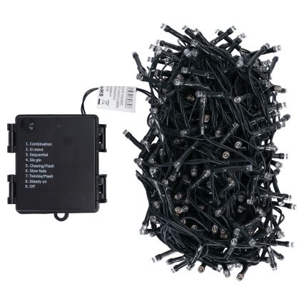 Aigostar - LED väljas kasutatavad jõulutuled 500xLED/8 režiimi 4xAA 25,3 m IP44 mitmevärvilised