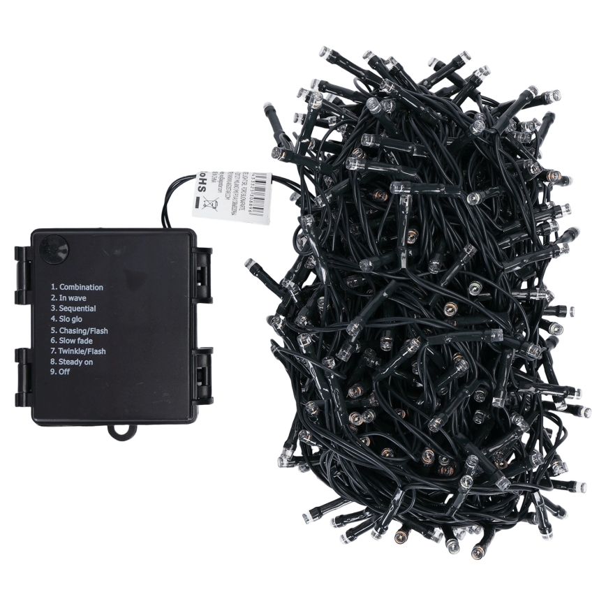 Aigostar - LED väljas kasutatavad jõulutuled 500xLED/8 režiimi 4xAA 25,3 m IP44 mitmevärvilised