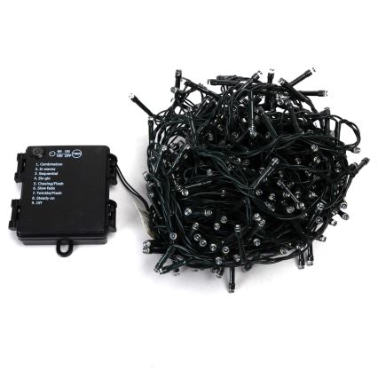 Aigostar - LED välistingimustesse mõeldud jõulukett 400xLED/8 funktsiooniga 4xAA 20,3 m IP44 mitmevärviline