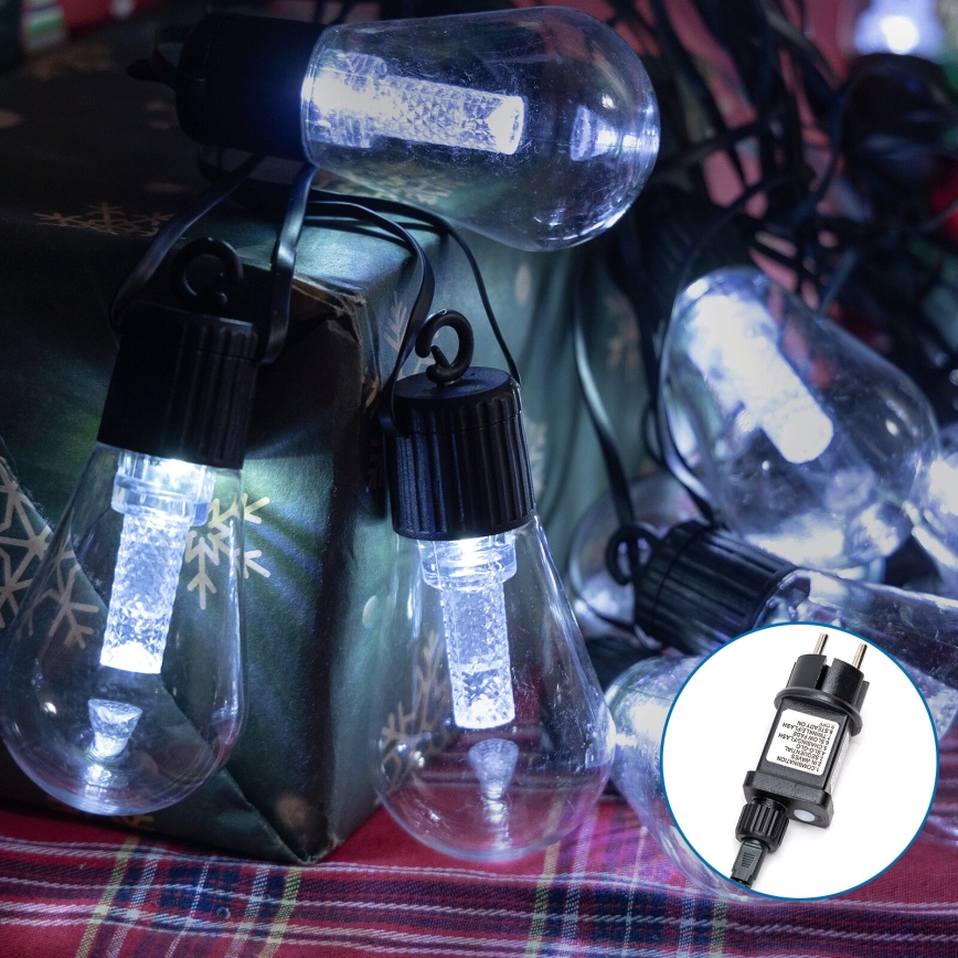 Aigostar - LED välitingimustes kasutatav dekoratiivne valguskett 20xLED/13m IP44 külmvalge