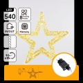 Aigostar - LED välitingimustes kasutatav jõulukaunistus 540xLED/6W/230V IP44 soe valge 45cm täht