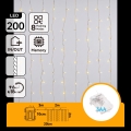 Aigostar - LED välitingimustes kasutatav jõulukaunistuste kett 200 LEDi / 8 režiimi 3xAA 5x2m IP44 soe valge