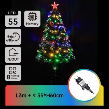 Aigostar - LED välitingimustesse mõeldud jõulupuu LED/3,6W/230V 60 cm IP44 mitmevärviline