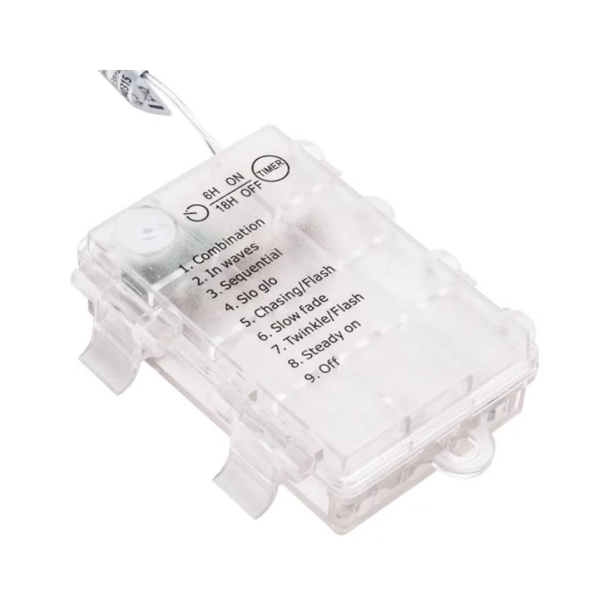 Aigostar - LED Väli valguskett 100xLED/3xAA/8 funktsiooni 10,3 m IP44 soe valge