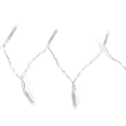 Aigostar - LED-välivalguskett 50 LED-iga / 8 funktsiooni 3xAA, 5,3 m, IP44, soe valge
