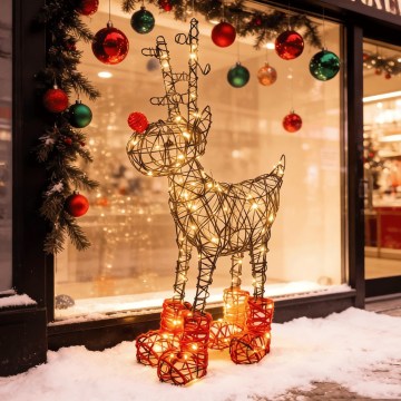 Aigostar - LED väljas jõulukaunistus 260xLED/8 režiimi 1,2m IP44 soe valge põder