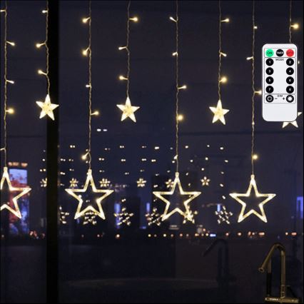 Aigostar - LED välisvalgustuse valgusketi 120xLED/8 funktsiooni 3x0,6 m IP44 soe valge + kaugjuhtimispult