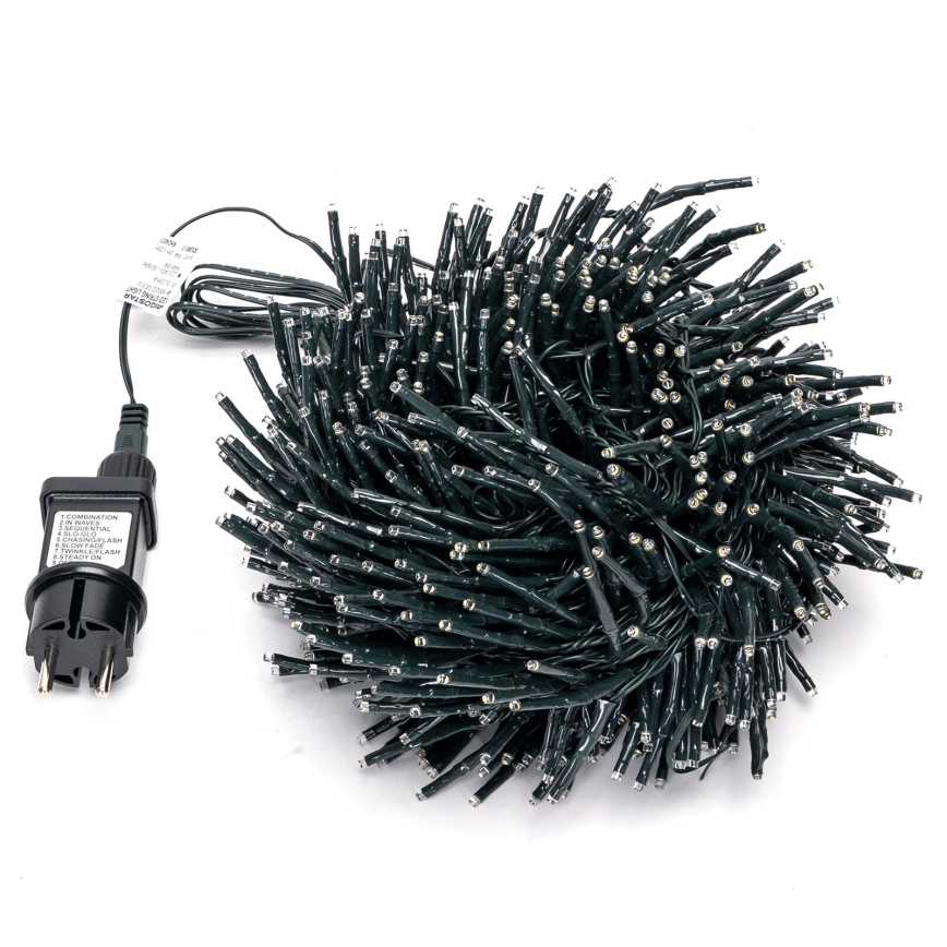 Aigostar - LED väljas jõulukett 600xLED/8 funktsiooni 18m IP44 soe valge