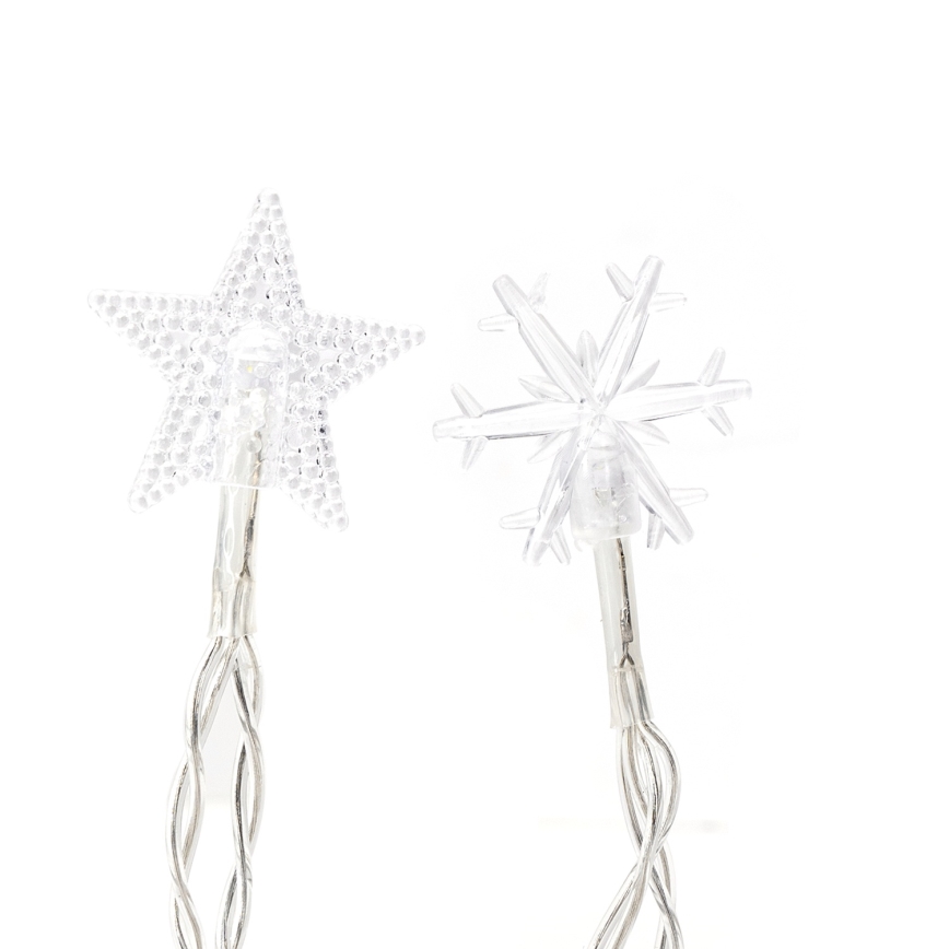 Aigostar - LED välitingimustesse mõeldud jõulutuled 25xLED/8 režiimi 3xAA 2,5 m IP44 külmvalge