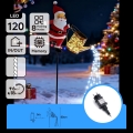 Aigostar - LED väljas kasutatav jõulukaunistus 120xLED/8 režiimi 80 cm IP44 Santa/külmvalge