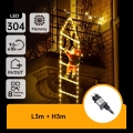 Aigostar - LED väljas kasutatav jõulukaunistus 304 LED/8 funktsiooni 3 m IP44 soe valge
