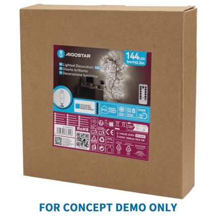 Aigostar - LED väljas jõulukaunistus 540xLED/6W/230V 43 cm IP44 soe valge lumehelves