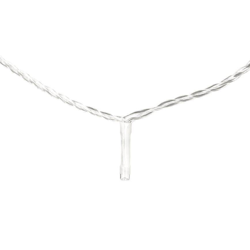 Aigostar - LED väljas kasutatav jõulukaunistuste valgusketi 50xLED/8 funktsiooni 8m IP44 külmvalge