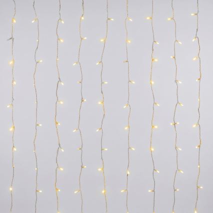 Aigostar - LED välitingimustesse mõeldud jõulukett 192xLED/8 funktsiooni 3xAA 4,5x1,2m IP44 soe valge
