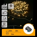 Aigostar - LED väljas kasutatav jõulukett 200xLED/8 režiimi 3xAA 10,3m IP44 soe valge