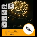 Aigostar - LED väljas kasutatav jõulukett, 500 LED, 8 funktsiooni, 50 m, IP44, soe valge