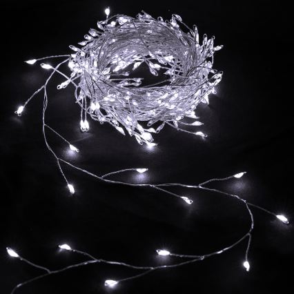 Aigostar - LED välistingimustele mõeldud jõulutuled 50xLED/8 funktsiooniga 3xAA 1,8m IP44 külmvalge