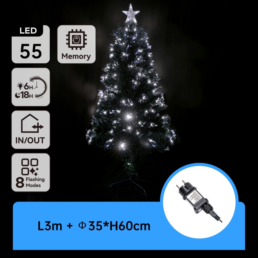 Aigostar - LED väljas kasutatav jõulupuu LED/3,6W/230V 60 cm IP44 külmvalge