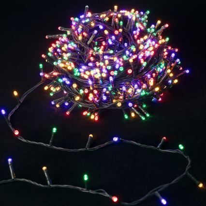 Aigostar - LED-välisjõulukaunistuste rida 100 LED-i / 8 funktsiooni 3xAA 5,3 m IP44 mitmevärviline