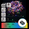 Aigostar -LED Väljas kasutatavad jõulutuled 200xLED/8 režiimi 3xAA 10,3m IP44 mitmevärviline