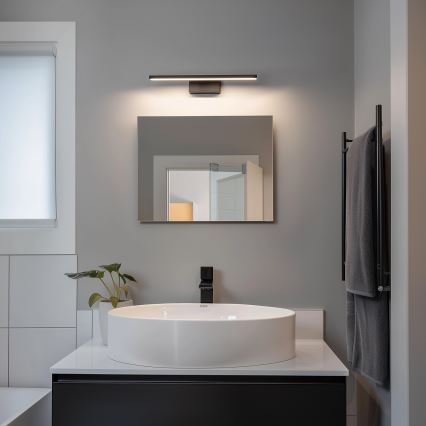 Aigostar - LED vannitoa peegli valgusti LED/8W/230V 4000K 40 cm IP44 must