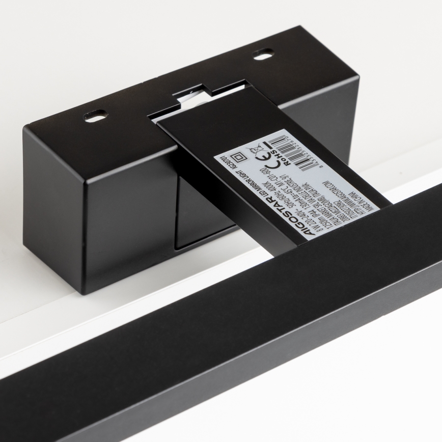 Aigostar - LED vannitoa peegli valgusti LED/8W/230V 4000K 40 cm IP44 must