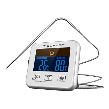 Aigostar - Lihatermomeeter LCD ekraaniga 0-250 °C 2xAAA