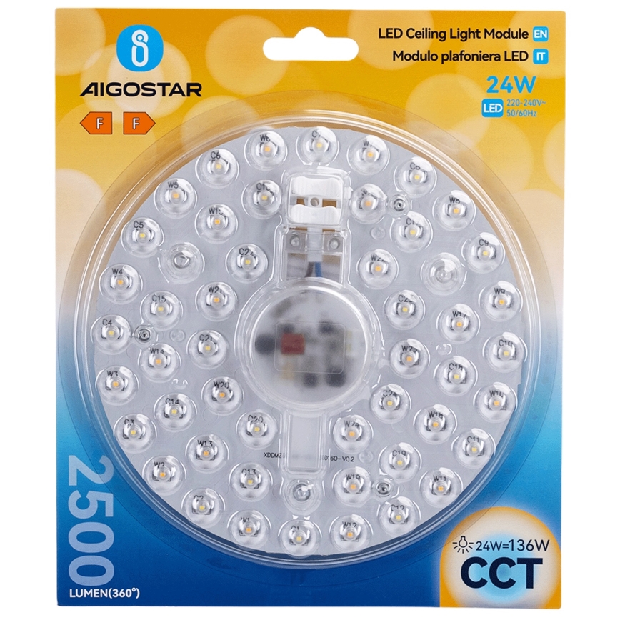 Aigostar - magnetiline LED-moodul LED/24W/230V 3000/4000/6500K