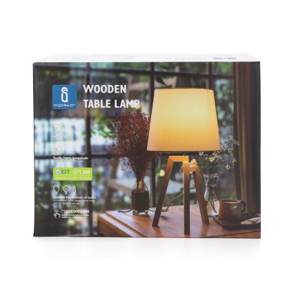 Aigostar - Männipuidust laualamp 1xE27/60W/230V