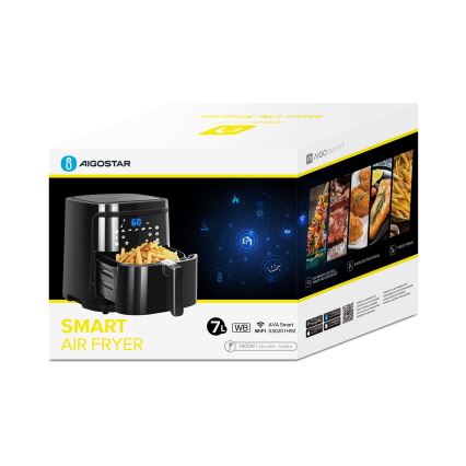 Aigostar - Nutikas kuumaõhu fritüür 7l 1900W/230V/60min Wi-Fi