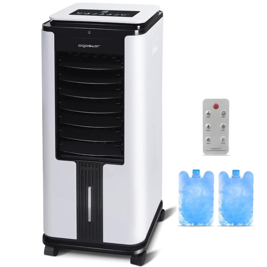 Aigostar - Õhujahuti 75W/230V must/hõbe + pult