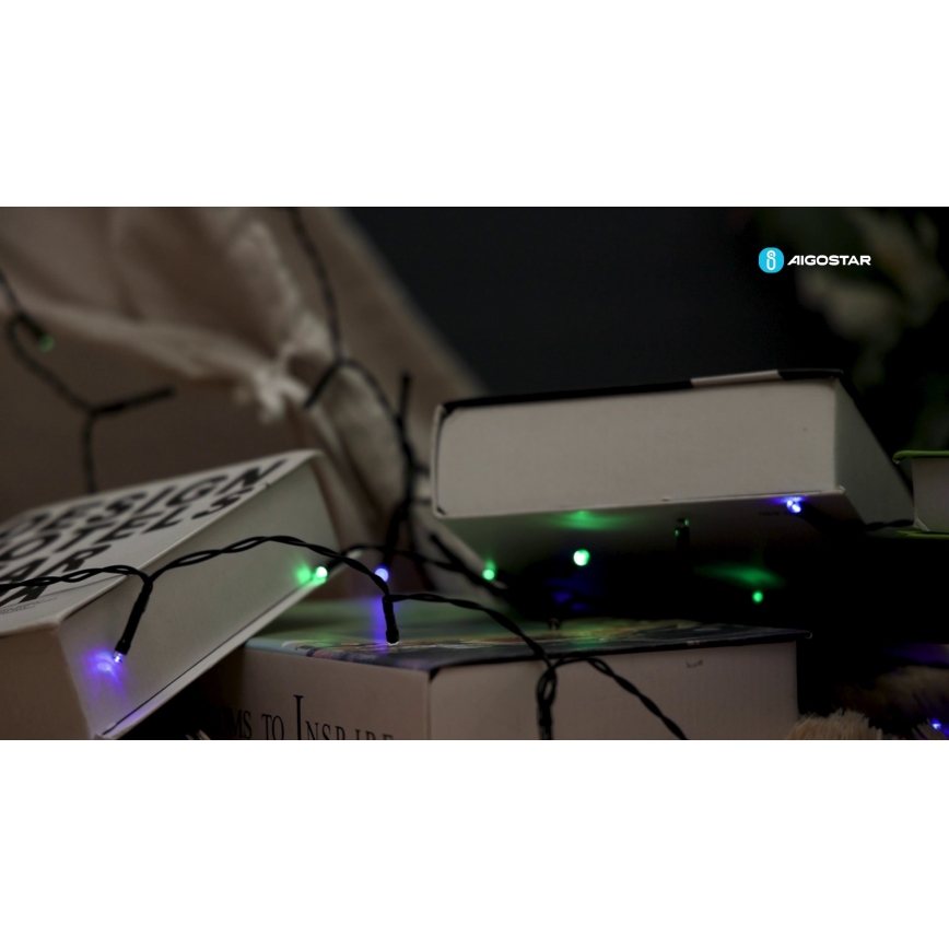 Aigostar - päikese-LED valguskett 100xLED/8 funktsiooni 12m IP65 mitmevärviline