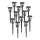 Aigostar – päikesepaneeliga LED-lampide komplekt (12 tk), LED/0,06W/2V, 33,8 cm, 6500K, 100 mAh, IP44, must