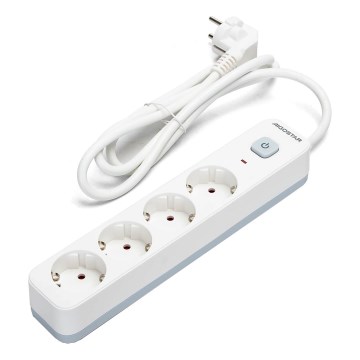 Aigostar - Pikendusjuhe lülitiga 4P Tüüp F 1,5m SCHUKO valge