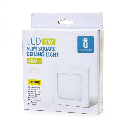 Aigostar - pinnapealne LED-laevalgusti LED/9W/230V 4000K 12,2x12,2 cm valge