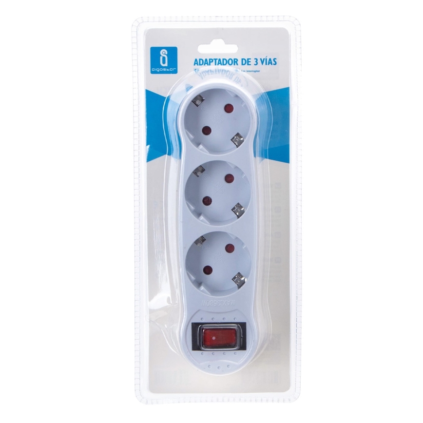 Aigostar - Pistikupesa jaotud lülitiga 3x16A/230V SCHUKO