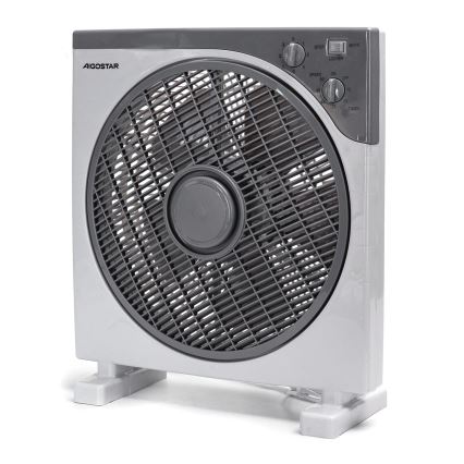 Aigostar - Põrandafänn 35W/230V läbimõõt 30 cm valge/hall