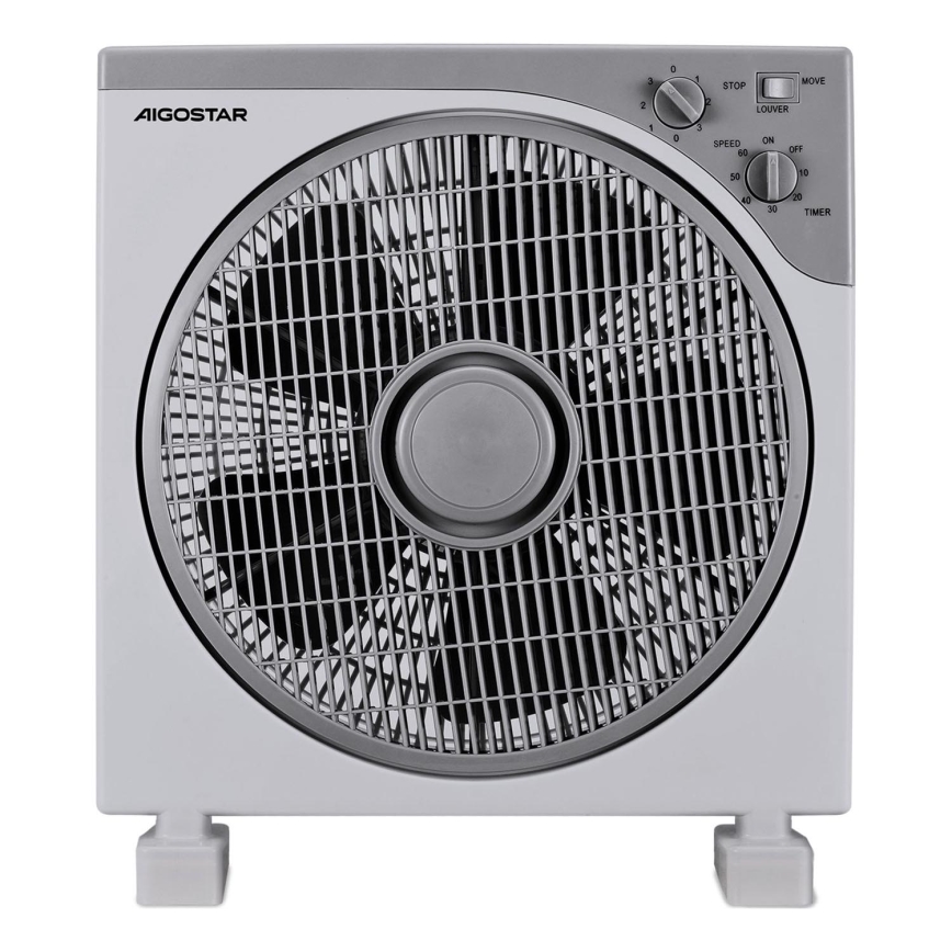 Aigostar - Põrandafänn 35W/230V läbimõõt 30 cm valge/hall